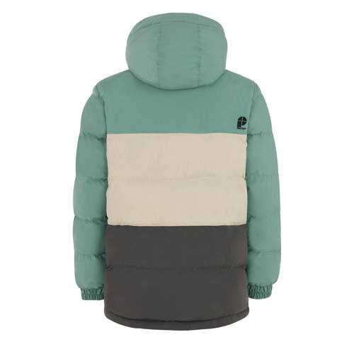 Protest ski-jack PRTCROW JR donkergroen ecru mintgroen Skijack Jongens Polyester Capuchon 116