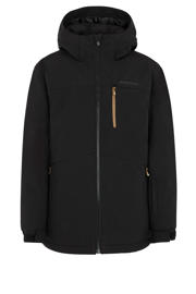 thumbnail: Zwarte jongens Protest softshell ski-jas met effen, capuchon en winddichte rits