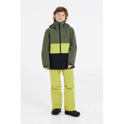 Protest ski-jack PRTSKIMMER JR groen limegroen zwart Skijack Jongens Polyester Capuchon 116