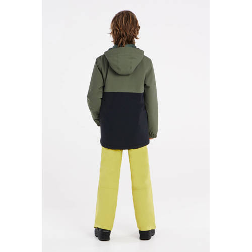 Protest ski-jack PRTSKIMMER JR groen limegroen zwart Skijack Jongens Polyester Capuchon 116