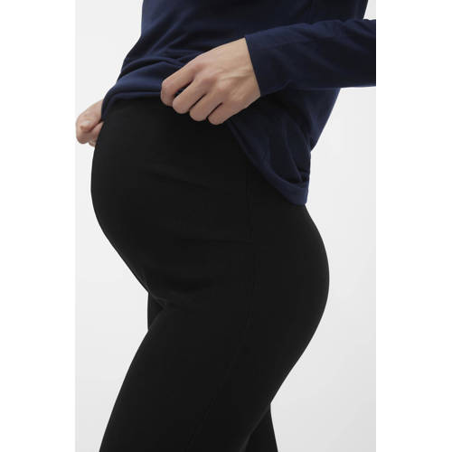 Mamalicious high waist loose fit broek MLJOSEFINA zwart Dames Polyester M