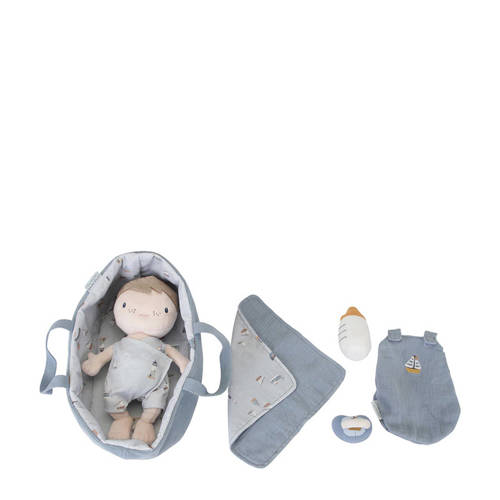 Little Dutch babypop jim knuffel 30 cm Blauw | Knuffel van