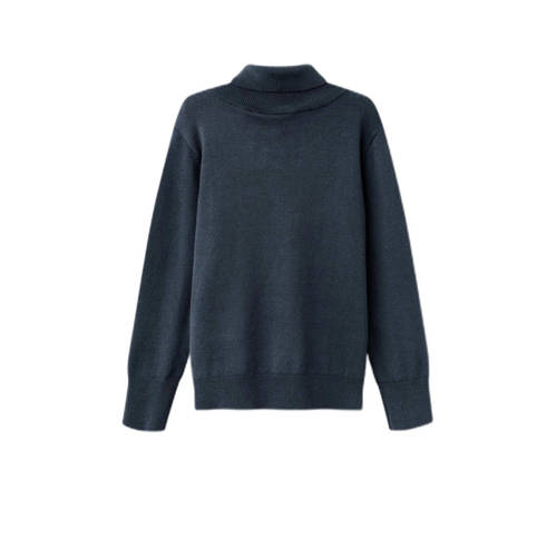 name it KIDS trui NKMROMIL donkerblauw Jongens Viscose Opstaande kraag 116