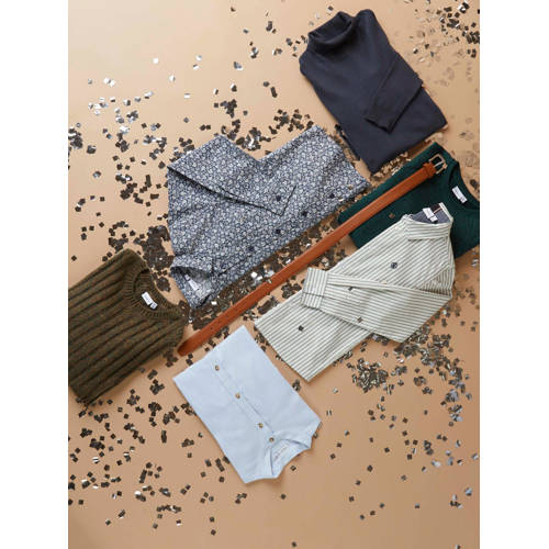 name it KIDS trui NKMROMIL donkerblauw Jongens Viscose Opstaande kraag 116