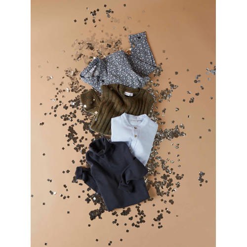 name it KIDS trui NKMROMIL donkerblauw Jongens Viscose Opstaande kraag 116