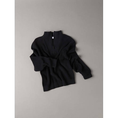 name it KIDS trui NKMSEFOLLE zwart Jongens Katoen Opstaande kraag 122 128