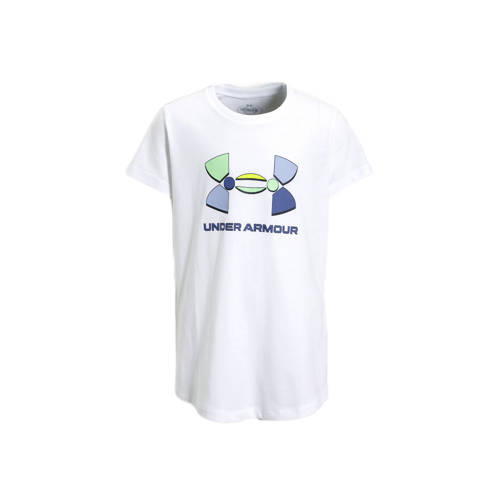 Under Armour sportshirt Energy Graphics wit Sport t-shirt Meisjes Katoen Ronde hals