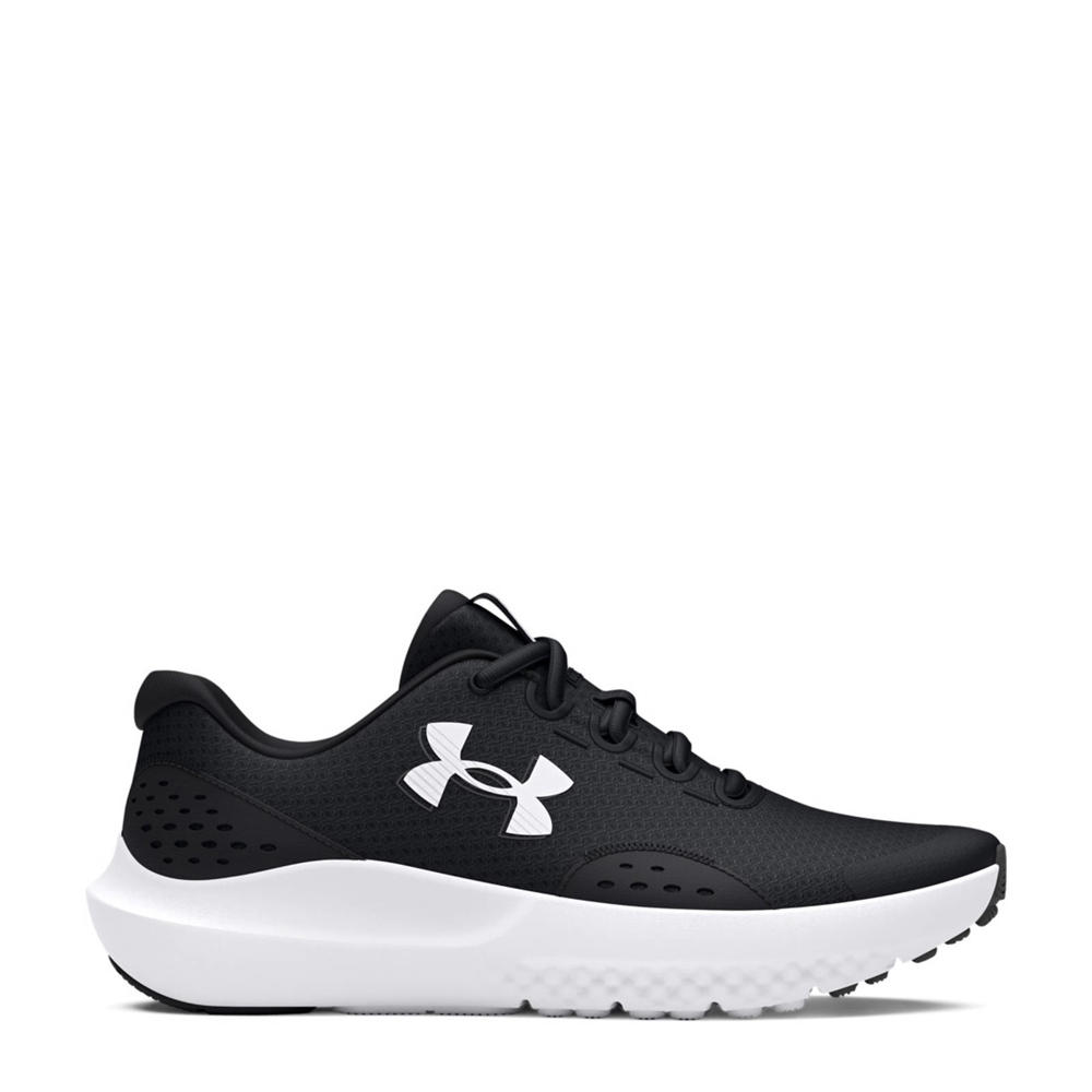 Zwart en witte jongens en meisjes Under Armour Surge 4 fitness schoenen van mesh-pu/voering: mesh/voetbed: eva met veters