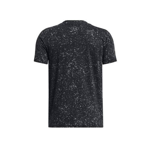 Under Armour sportshirt Sporstyle Logo zwart grijs Sport t-shirt Jongens Katoen Ronde hals 140