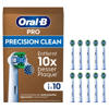 Oral-B Pro  Precision Clean opzetborstels - wit - 10 stuks