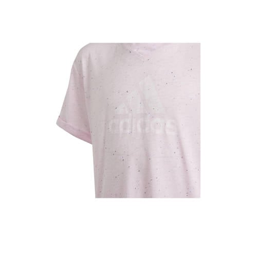 Adidas Sportswear T-shirt lichtroze Jongens Meisjes Polyester Ronde hals 128