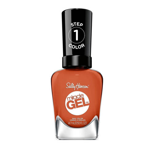 Sally Hansen Miracle Gel nagellak - 388 A Hot Minute Oranje afbeelding