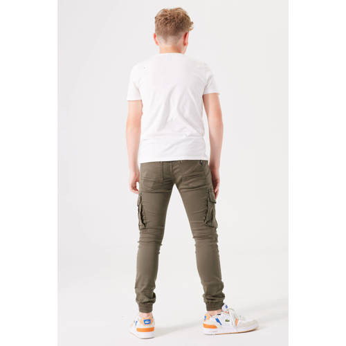 Garcia regular fit cargobroek mosgroen Jongens Jog denim Effen 158