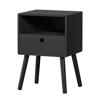 WOOOD WOOOD Ozzy Nachtkastje Hout Zwart 53x36x30 Ozzy
