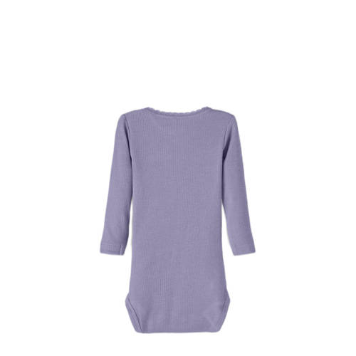 name it BABY romper NBFKAB lila Paars Meisjes Katoen Ronde hals Effen 50