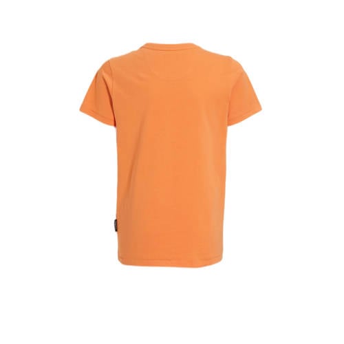 Me & My Monkey T-shirt Piter met printopdruk oranje Jongens Katoen Ronde hals 110 116