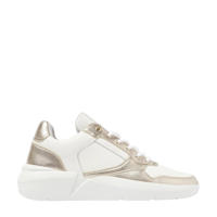thumbnail: Wit en gouden meisjes Nubikk leren sneakers met veters