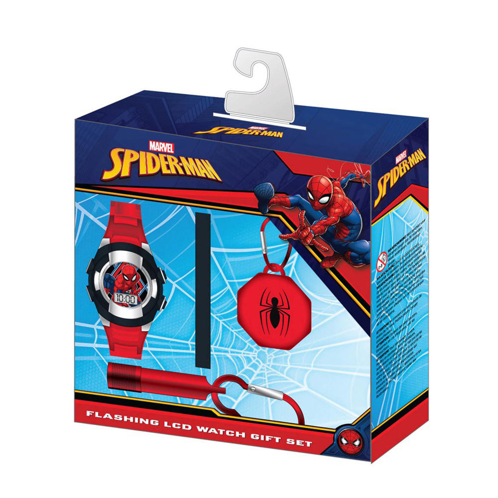 Accutime LCD Watch Gift Set Spider-Man
