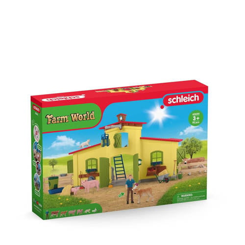 Schleich Farm World Grote stal Dieren speelset | Dieren speelset van