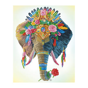  Bohemian Elephant Diamond Painting 13.596 Dotz