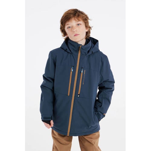 Protest ski-jack PRTFLYNTY JR donkerblauw Skijack Jongens Polyester Capuchon 104