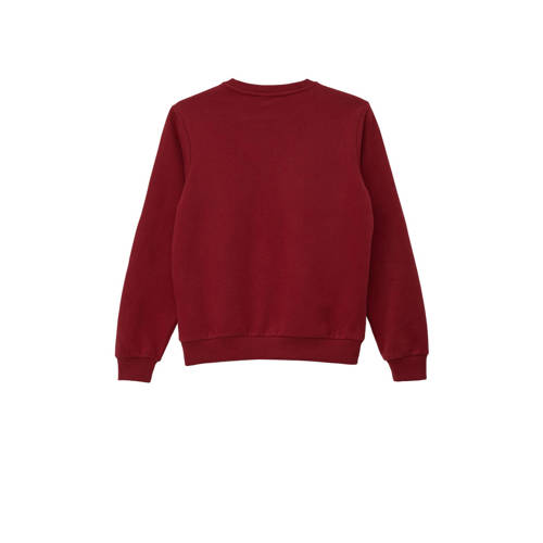 S.Oliver sweater met printopdruk donkerrood Printopdruk 140
