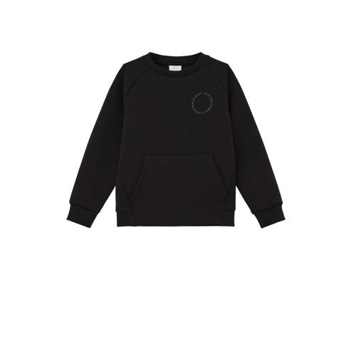 s.Oliver sweater met backprint zwart Backprint 