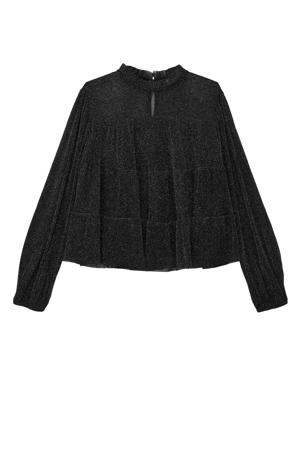  top met glitters zwart