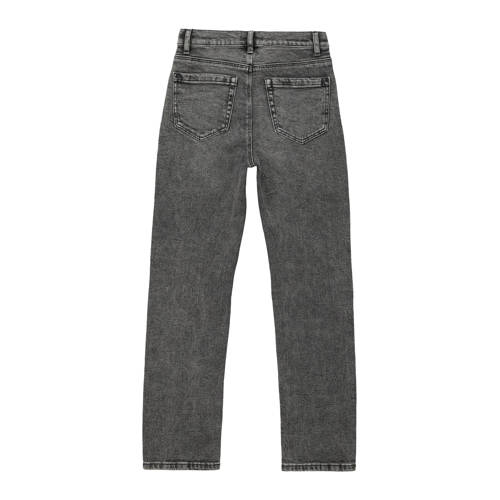 S.Oliver high waist regular fit jeans antraciet Grijs Meisjes Stretchdenim 140