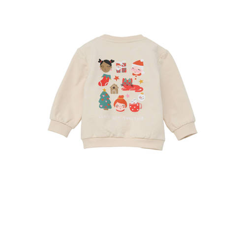 S.Oliver baby sweater met backprint ecru Backprint 50