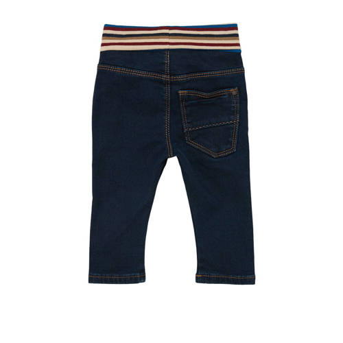 s.Oliver baby skinny jeans donkerblauw Jongens Stretchdenim Effen 56