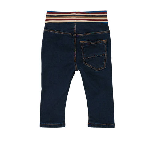 S.Oliver baby skinny jeans donkerblauw Jongens Stretchdenim Effen 56