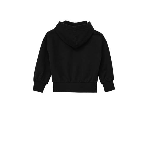 s.Oliver hoodie met printopdruk en pailletten zwart Sweater Printopdruk 92 98