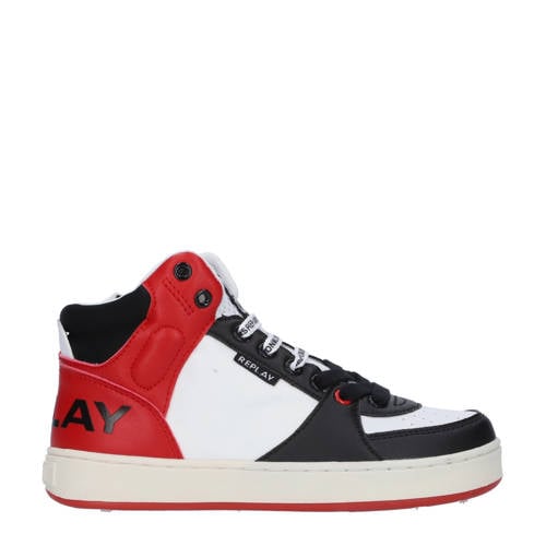 REPLAY Cobra sneakers rood/zwart/wit Jongens Imitatieleer Meerkleurig - 28