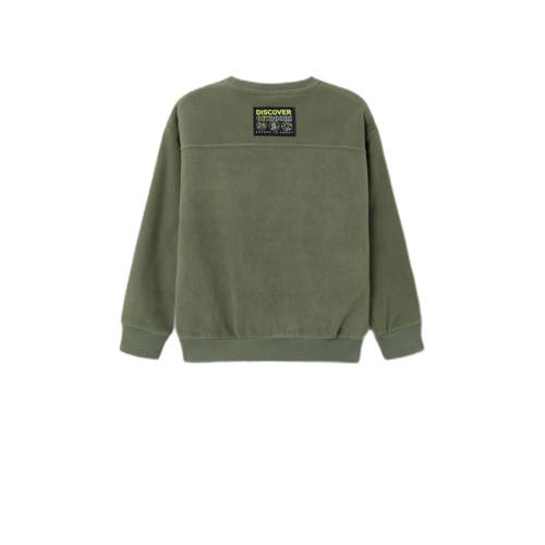 Name it KIDS sweater NKMNABANNO armygroen 116 | Sweater van