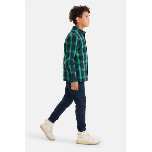 Shoeby regular fit broek donkerblauw Jongens Katoen Effen 92