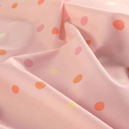 NOUS Kids katoenen dekbedovertrek peuter (120x150 cm) Roze Stip