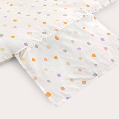 NOUS Kids katoenen dekbedovertrek baby (100x135 cm) Wit Stip
