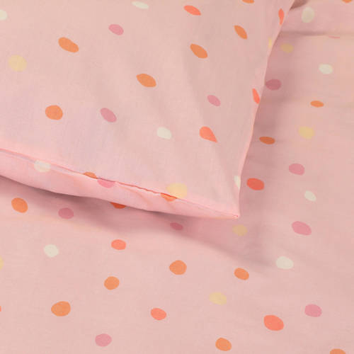 NOUS Kids katoenen dekbedovertrek baby (100x135 cm) Roze Stip