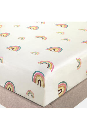 katoenen kinderhoeslaken Little Rainbow