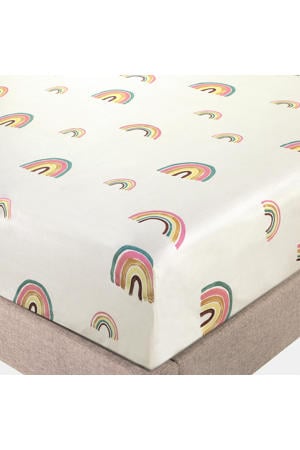 katoenen kinderhoeslaken Little Rainbow