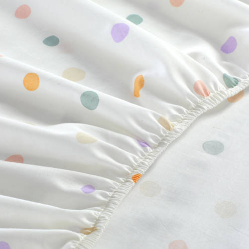 NOUS Kids katoenen peuterhoeslaken Wit Stip 70*150