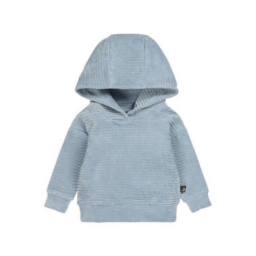 Babystyling baby hoodie blauw Sweater Effen