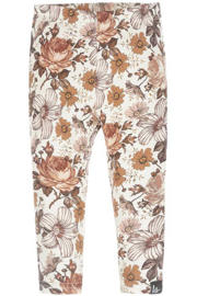 thumbnail: Babystyling baby gebloemde regular fit broek ecru/oudroze/oranje
