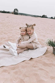 thumbnail: Bruine meisjes Babystyling baby regular fit broek van katoen met effen