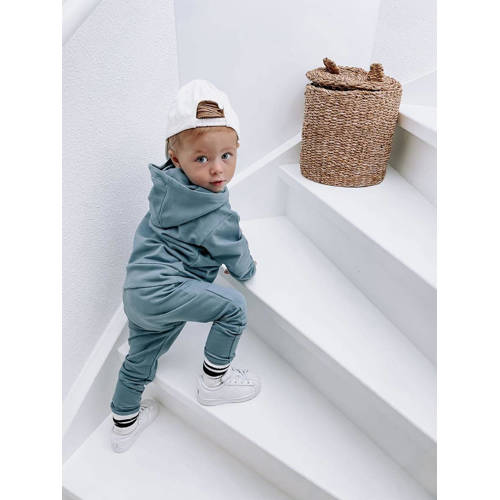 Babystyling baby hoodie blauw Sweater Effen 50 56