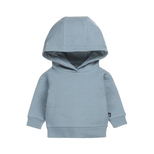 Babystyling baby hoodie blauw Sweater Effen