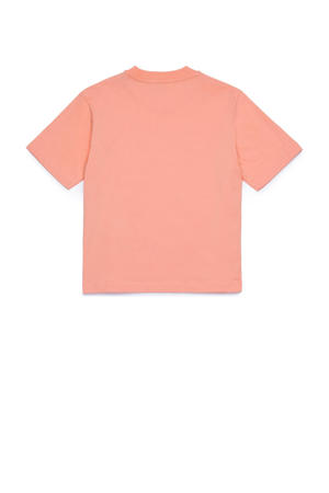 T-shirt met printopdruk lichtoranje