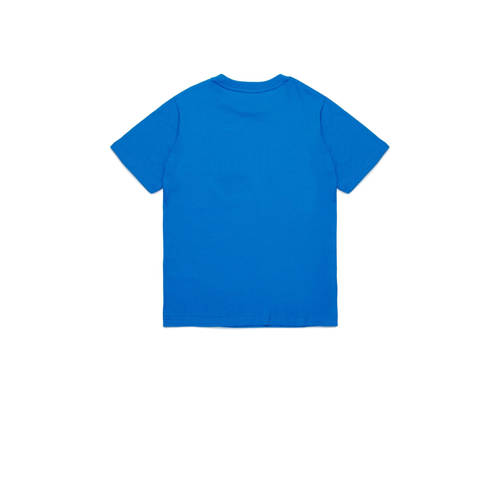 Diesel T-shirt met printopdruk blauw Jongens Katoen Ronde hals Printopdruk 140