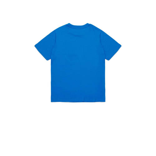 Diesel T-shirt met printopdruk blauw Jongens Katoen Ronde hals Printopdruk 140